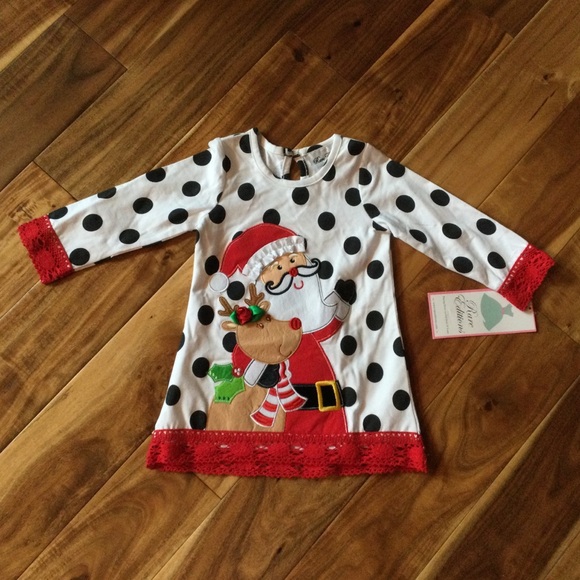 ✔️ NWT Rare Editions Santa Top Size 2T - Picture 1 of 7